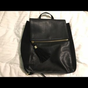 Fantastic Margot Black Leather & Suede Backpack
